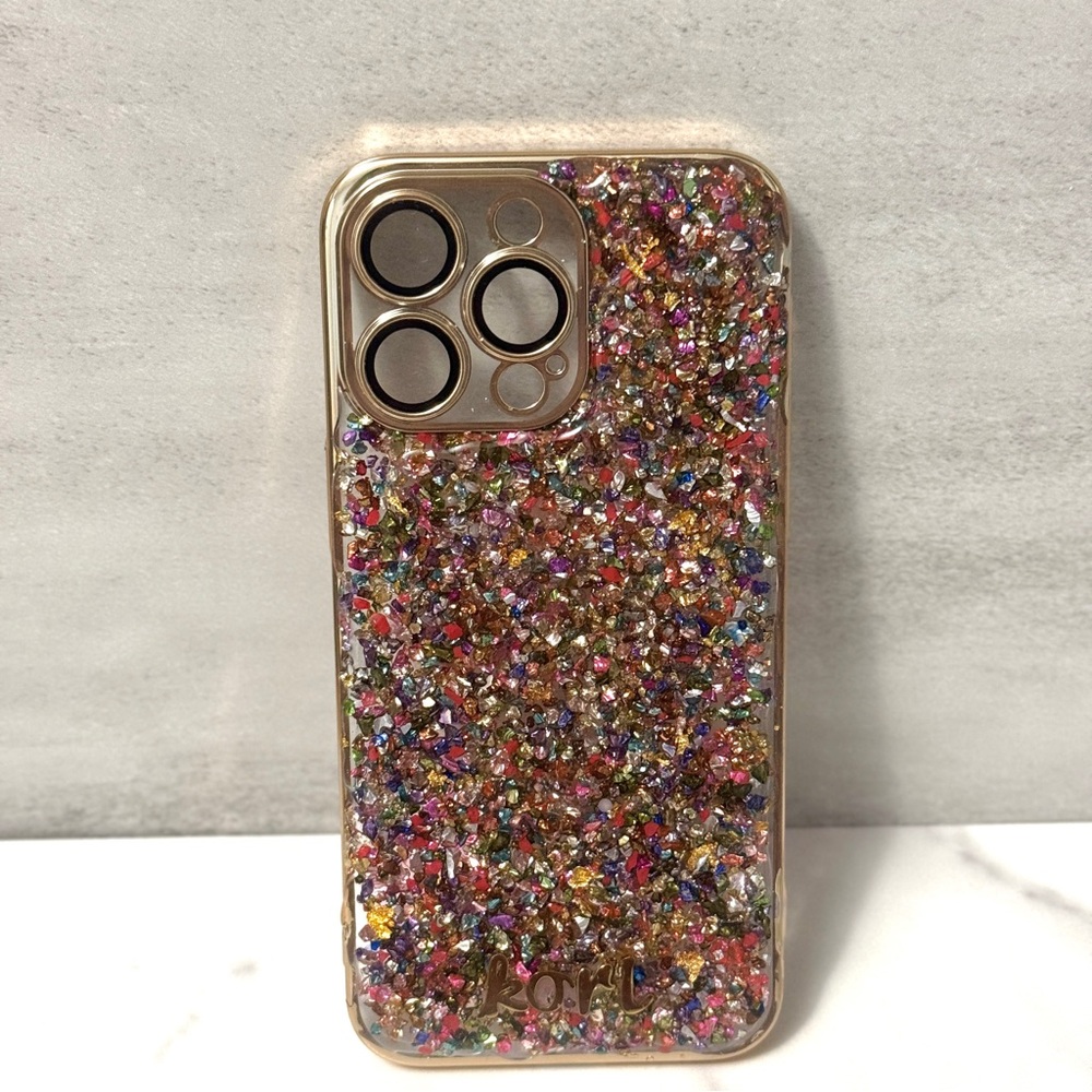 NEW | HANDMADE CUSTOM IPHONE 15 PRO MAX KORI NAME UNIQUE STONE RESIN PHONE CASE - Picture 2 of 7